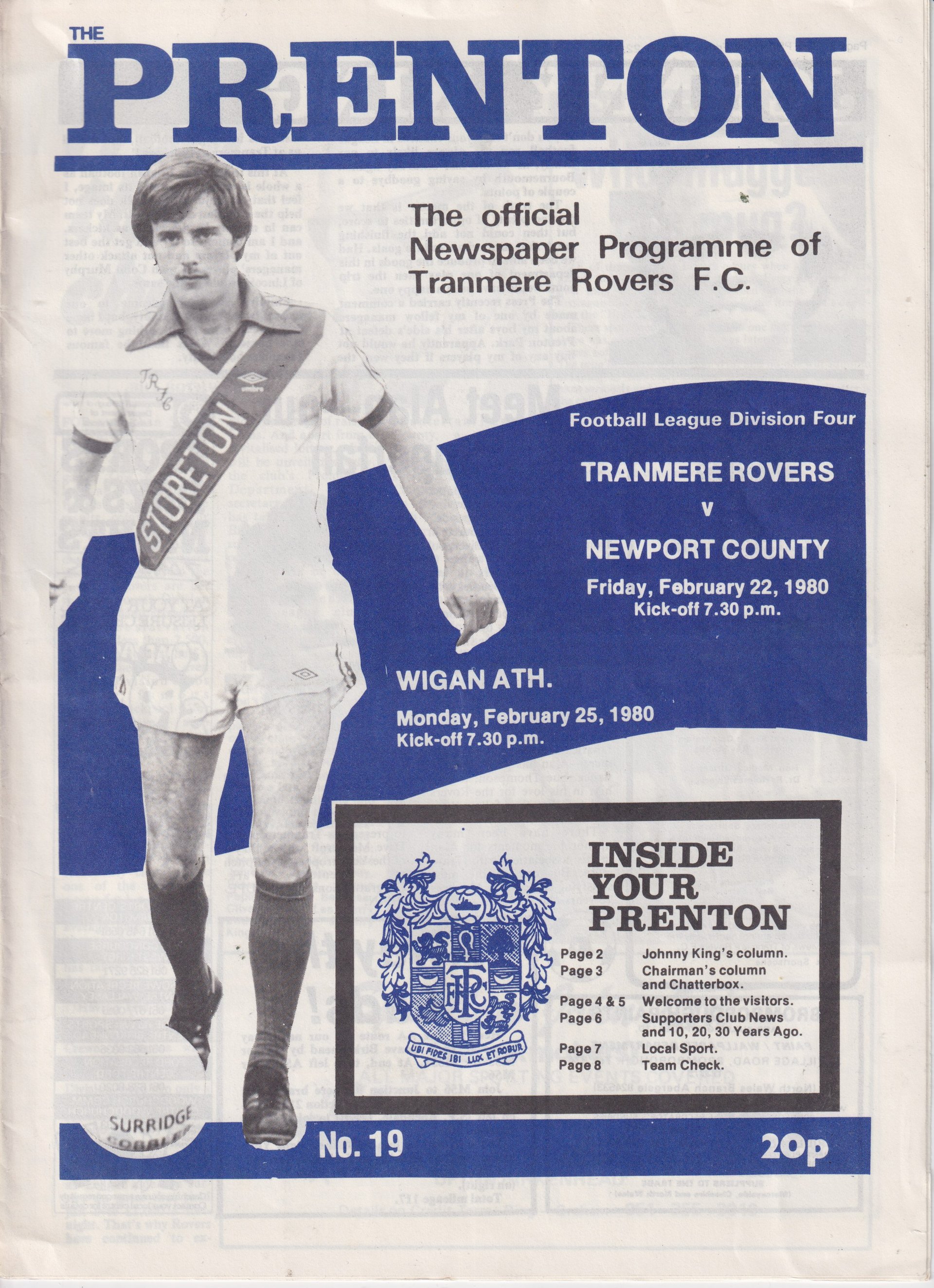 Tranmere Rovers v Newport County match programme